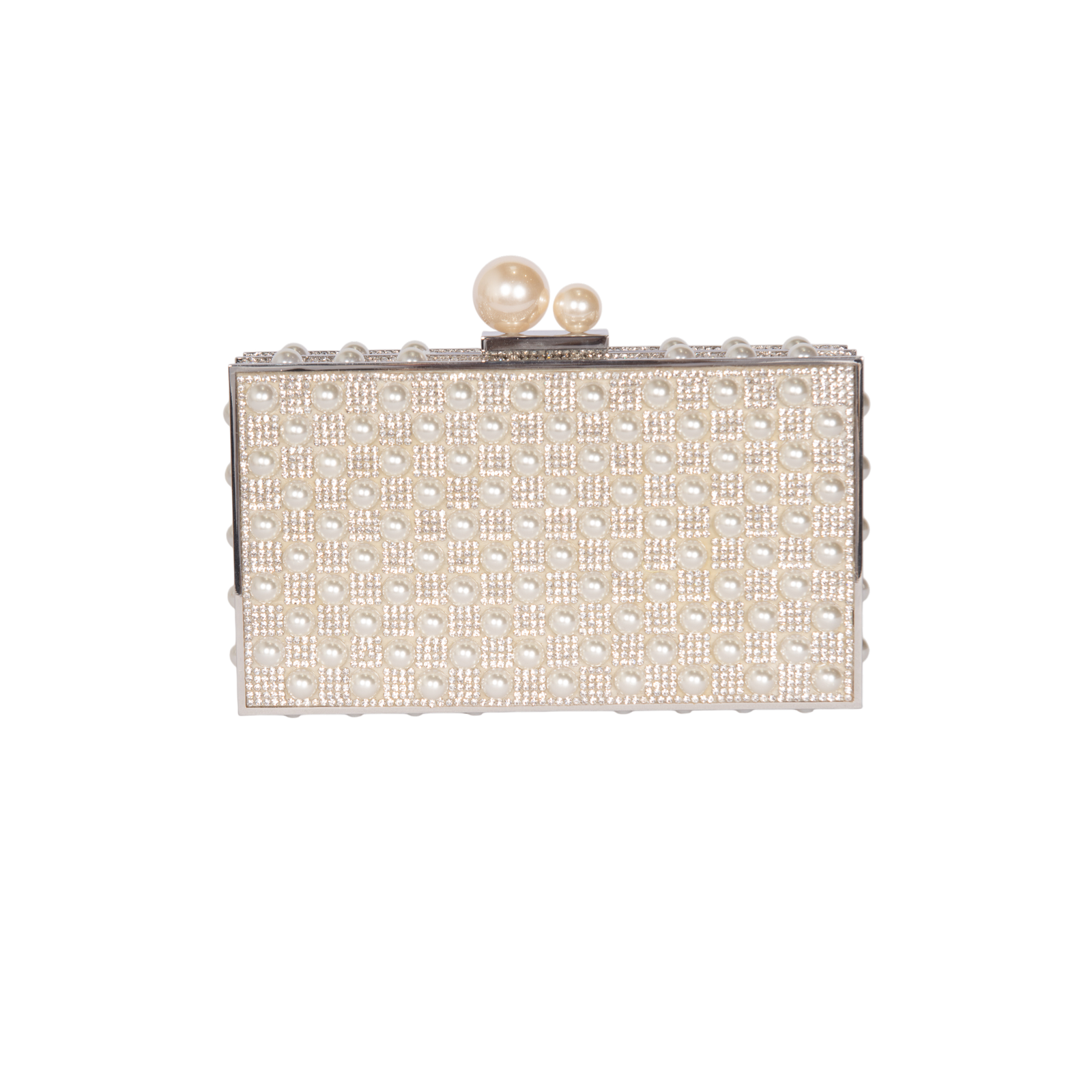 Sophia Webster Clear Acrylic Clara Crystal Embellished Box Clutch Bag
